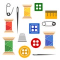 Set of tools for sewing Royalty Free Stock Photo