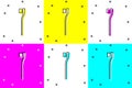 Set Toothbrush icon isolated on color background. Vector Illustration Royalty Free Stock Photo