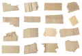 Set of torn cardboard pieces on background Royalty Free Stock Photo
