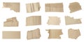 Set of torn cardboard pieces on background. Banner design Royalty Free Stock Photo