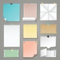 Set of torn paper backgrounds. Vector illustration Royalty Free Stock Photo