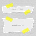 Set of torn papers attached plasters Royalty Free Stock Photo