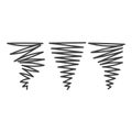 Set of Tornado, hurricane, twister. Vector logo icon template Royalty Free Stock Photo