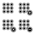 set of touch lock icon. Element of phone for mobile concept and web apps icon. Glyph, flat icon for website design and development