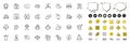 Set of Touchscreen gesture, Cough and Puzzle line icons for web app. Pictogram icon Vector