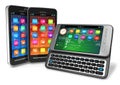 Set of touchscreen smartphones