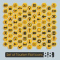 Set of tourism flat icons