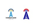 Set of Tower signal vector logo