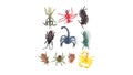 Set of toy plastic insects isolated over the white background. Royalty Free Stock Photo