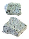 Set of trachyte stones cutout on white Royalty Free Stock Photo