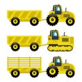 Set of tractors. Royalty Free Stock Photo
