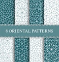 Set of traditional arabian seamless pattern Royalty Free Stock Photo