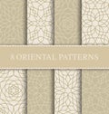 Set of traditional arabian seamless pattern Royalty Free Stock Photo