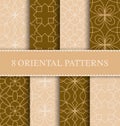 Set of traditional arabian seamless pattern Royalty Free Stock Photo