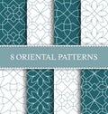 Set of traditional arabian seamless pattern Royalty Free Stock Photo