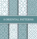 Set of traditional arabian seamless pattern Royalty Free Stock Photo