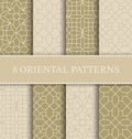 Set of traditional arabian seamless pattern Royalty Free Stock Photo