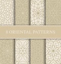 Set of traditional arabian seamless pattern Royalty Free Stock Photo