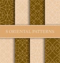 Set of traditional arabian seamless pattern Royalty Free Stock Photo