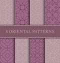 Set of traditional arabian seamless pattern Royalty Free Stock Photo
