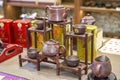 A set of traditional Chinese tea set close-up Royalty Free Stock Photo