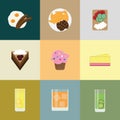 Set of traditional food. Let\'s eat something delicious tasty food. Icons for menu logos and labels