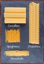 Set of traditional Italian pasta Royalty Free Stock Photo