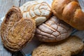 Set of mexican sweet bread Royalty Free Stock Photo