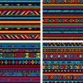 Set of traditional South American pattern Royalty Free Stock Photo