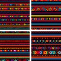 Set of traditional South American pattern Royalty Free Stock Photo