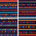 Set of traditional South American pattern Royalty Free Stock Photo