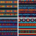 Set of traditional South American pattern Royalty Free Stock Photo