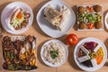 Set of traditional Turkish and Oriental cuisine Royalty Free Stock Photo