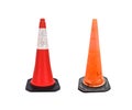 Set of Traffic cone - barricade warning cones on white background, clipping path