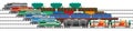 Set of train cargo wagons, cisterns, tanks, cars