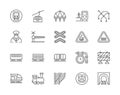 Set of Train and Railways Line Icons. Funicular, Subway Map, Locomotive and more