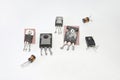 Set of transistors and high-frequency inductance coil.