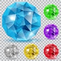 Set of translucent gems Royalty Free Stock Photo