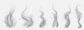 Set of translucent gray smoke Royalty Free Stock Photo