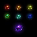 Set of transparent glass spheres Royalty Free Stock Photo