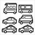 set of transport icons. Cars vector illustration