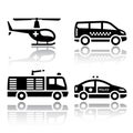 Set of transport icons - transport services Royalty Free Stock Photo