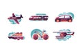 Set transport icons Royalty Free Stock Photo