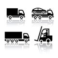 Set of transport icons - truck Royalty Free Stock Photo