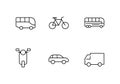 Set of transport icons. Vector illustration eps 10 Royalty Free Stock Photo