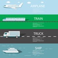 Set of transportation Infographics Royalty Free Stock Photo