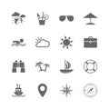 Set of Travel and Cruise icons. Royalty Free Stock Photo