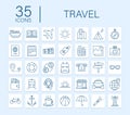 Set travel icon for web design. Business icon. Vector stock illustration. Royalty Free Stock Photo