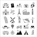 Set of travel icons. Vector illustration decorative design Royalty Free Stock Photo