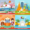 Set of Traveling Concepts in Flat Design. Royalty Free Stock Photo